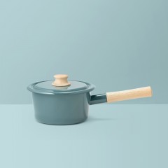 日本琺瑯搪瓷長柄鍋16cm