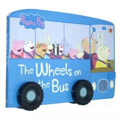 進口英文原版粉紅豬硬頁車輪書Peppa Pig The Wheels on the Bus