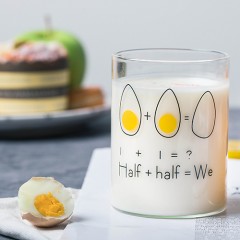 日式玻璃早餐牛奶杯