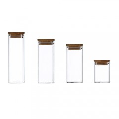 玻璃方形密封儲物罐