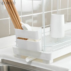 日本SP SAUCE多功能鐵藝碗筷碟導水瀝水架