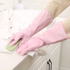 XY廚房洗碗馬卡龍短款橡膠手套
