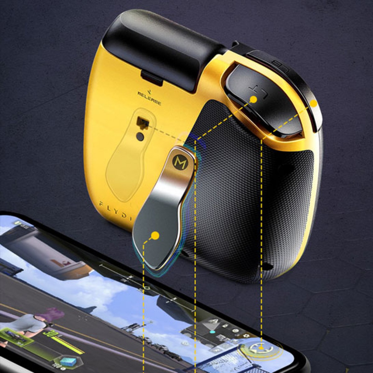 飛智大黃蜂2代單手手製（含背鍵版）+蜂翼手機散熱器/蘋果安卓吃雞神器,物理降溫便攜式風扇