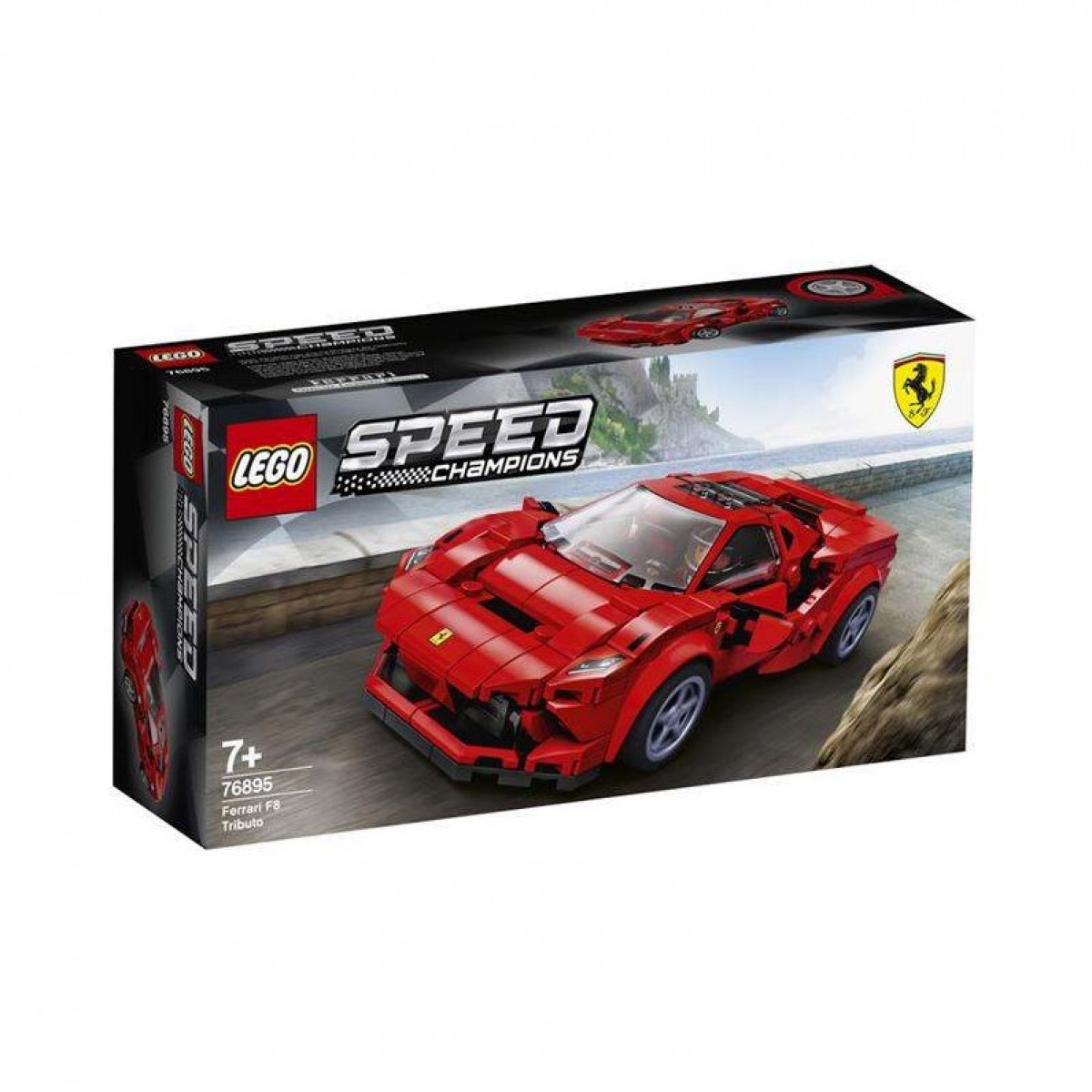 LEGO樂高男孩女孩拼插積木玩具賽車系列 法拉利F8 Tributo賽車76895