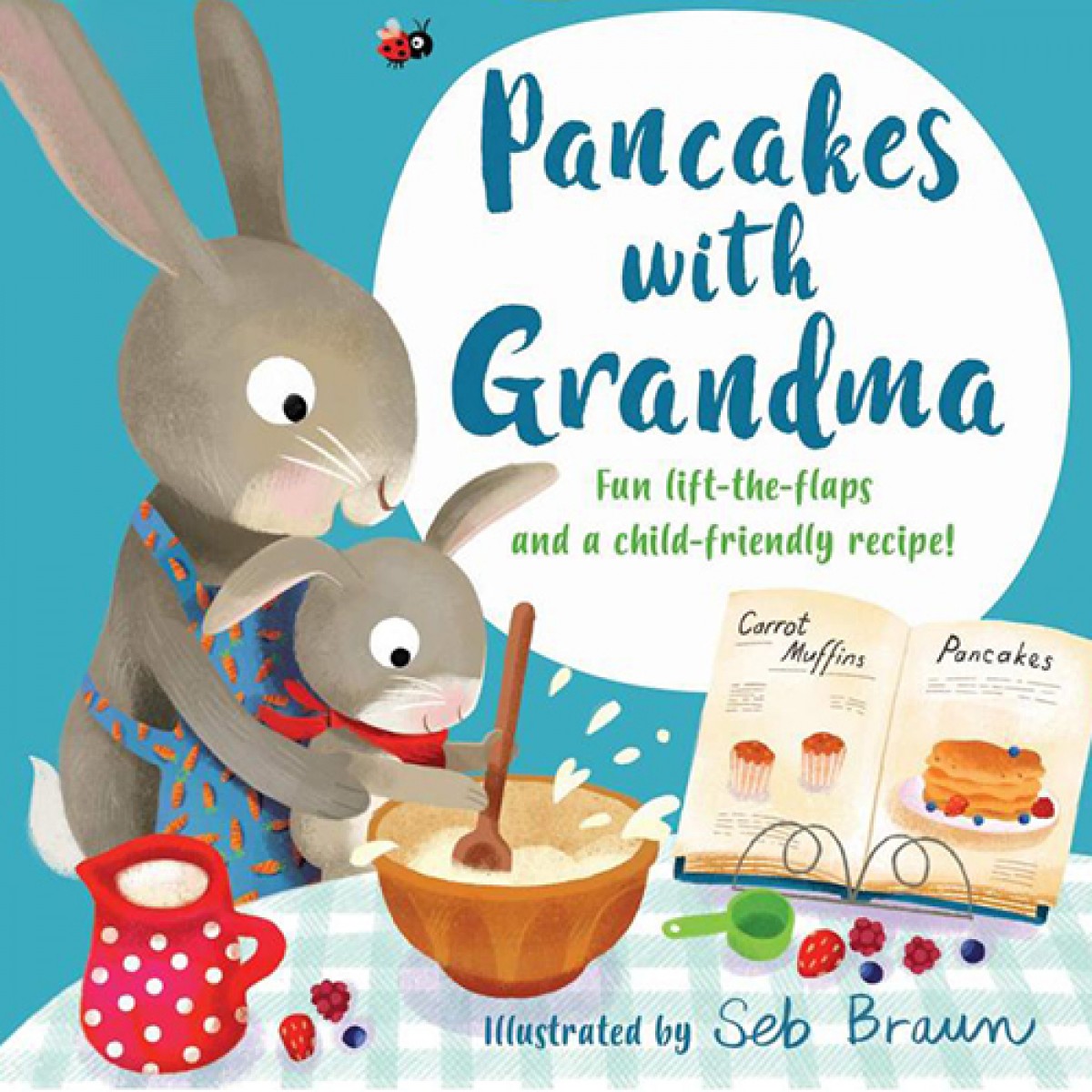 英文原版Pancakes with Grandma翻翻書紙板書