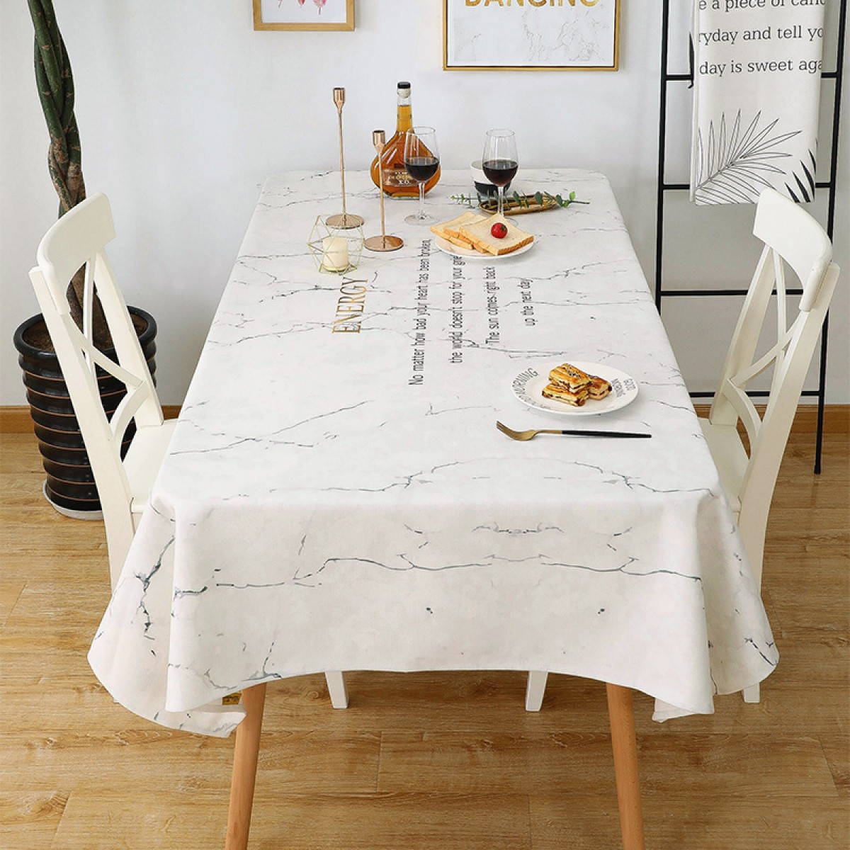 ins北歐風家用加厚棉麻桌布餐桌布茶幾桌布