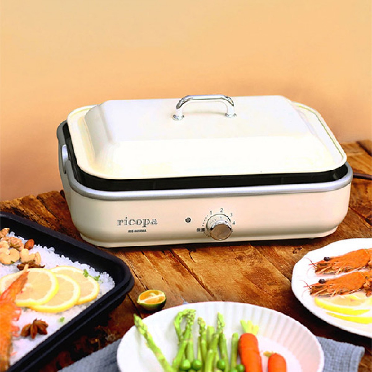 日本愛麗思IRIS多功能料理鍋家用烤肉機燒烤爐