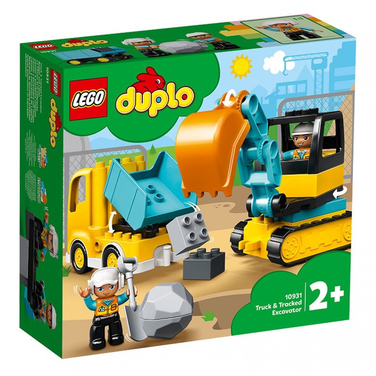 LEGO樂高得寶系列 翻鬥車和挖掘車套裝10931拼插積木玩具