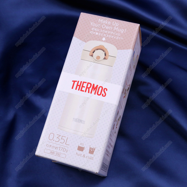 THERMOS 真空斷熱隨身瓶 0.35L 奶油白色