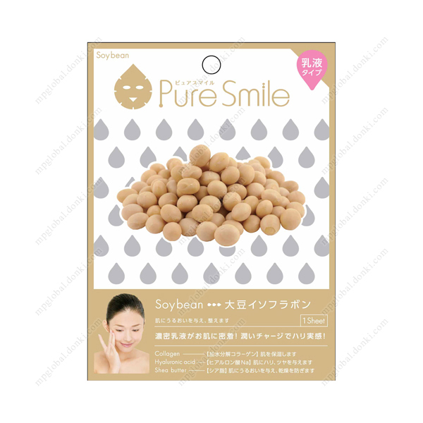 SunSmile Pure Smile 美容乳液面膜 N007大豆 1片