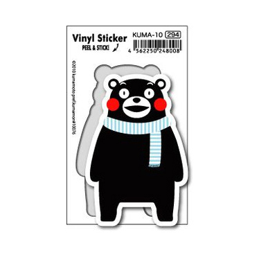 KUMA-10 酷MA萌 熊本熊 貼紙 藍色圍巾