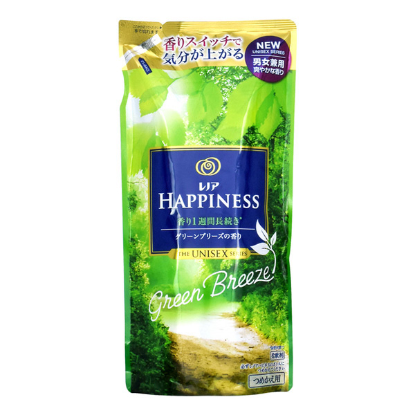 Lenor Happiness UNISEX系列 香氛柔軟劑 綠色微風 補充包 400mL
