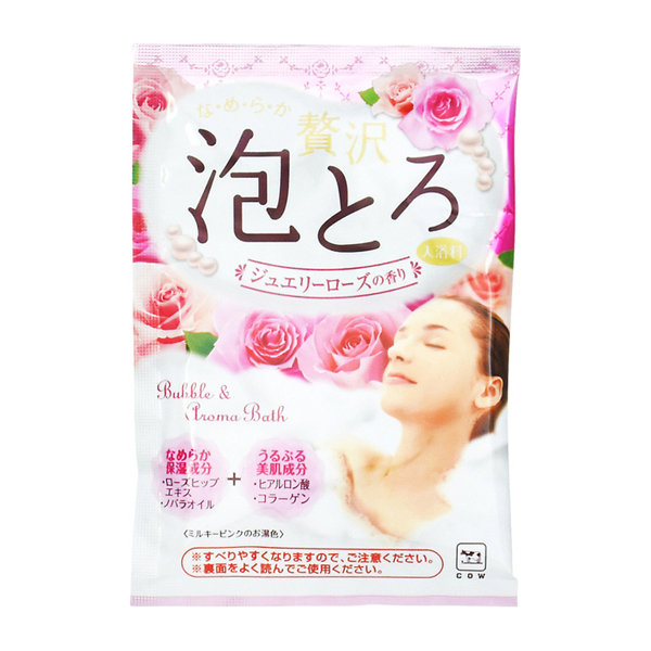 牛乳石堿 湯物語 奢華泡泡 入浴劑 珍珠玫瑰香 30g
