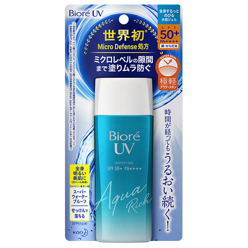 花王 Biore UV AQUA Rich 防水耐久型防曬凝露 (臉・身體用) SPF50+ PA++++ 90ml