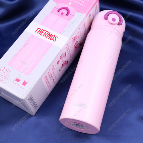 THERMOS 真空斷熱隨身瓶 0.5L 淺粉色