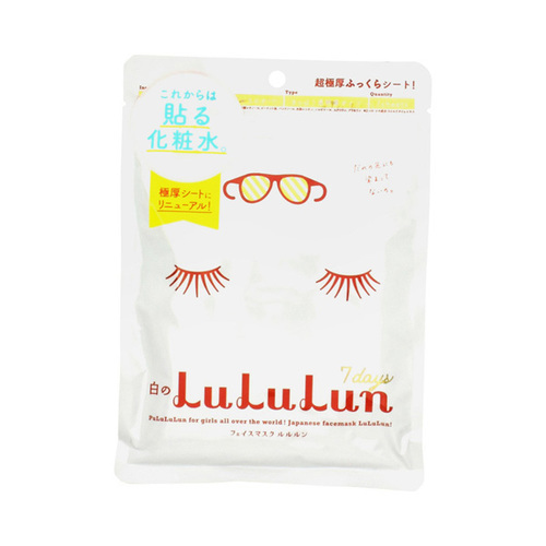 LuLuLun 化妝水面膜 清爽透亮白 (7片裝)