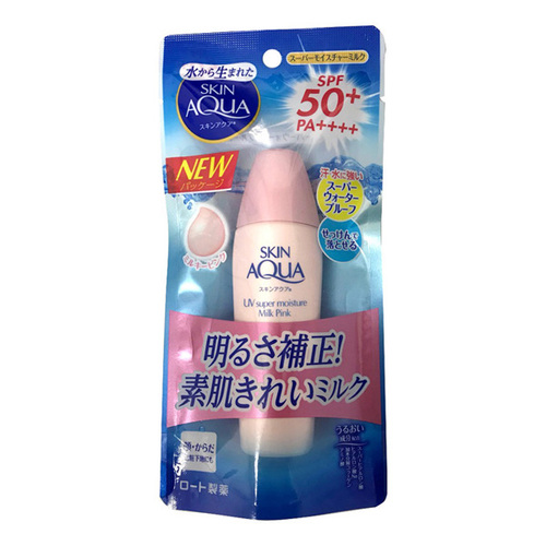 ROHTO制藥 SKIN AQUA super moisture Milk Pink 防曬乳