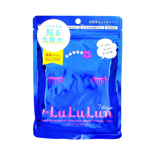 LuLuLun 化妝水面膜 彈力滋潤藍 (7片裝)