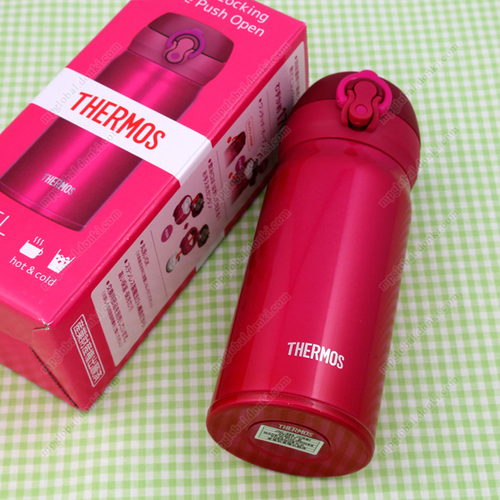 THERMOS 真空斷熱隨身瓶 0.35L 粉色
