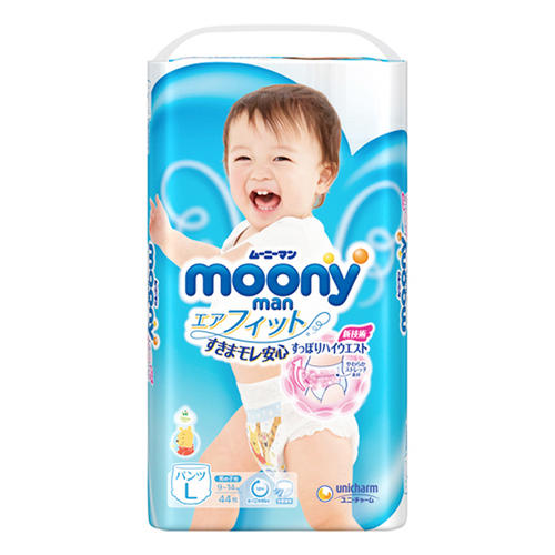 moony man Air fit 紙尿褲 男孩用 (L x 44片)