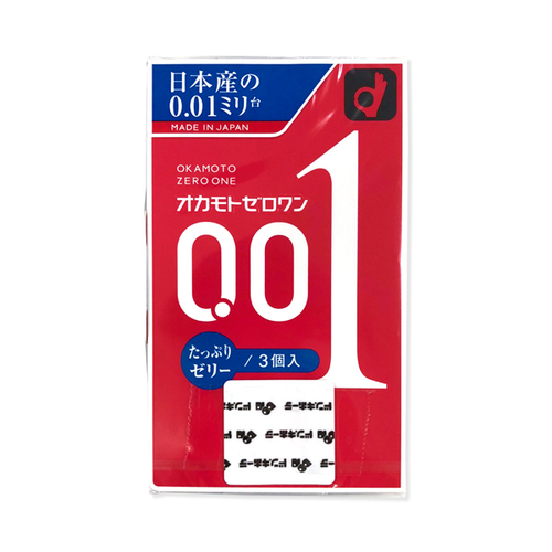 Okamoto 岡本 001 超薄保險套 潤滑劑增量 3個裝