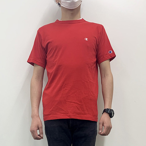 Champion 男裝 短袖T恤 C3-P300 紅色 M號