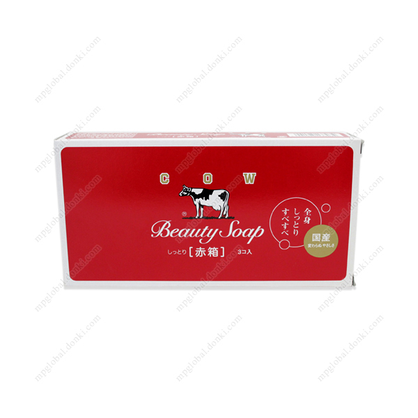 牛乳石堿共進社 COW BRAND 牛奶肥皂 紅箱 3個