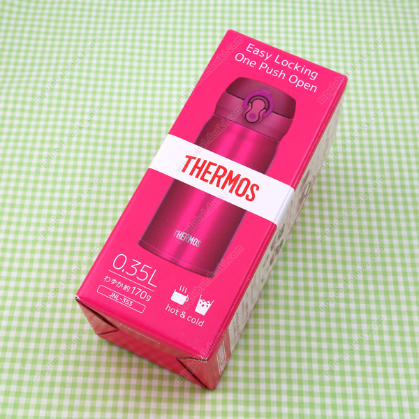 THERMOS 真空斷熱隨身瓶 0.35L 粉色
