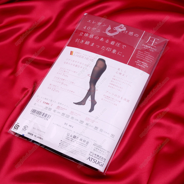 厚木 ATSUGI【壓】機能著壓 發熱褲襪 40丹數 L-LL 黑色 1雙 (素材/尼龍纖維, 聚氨酯)