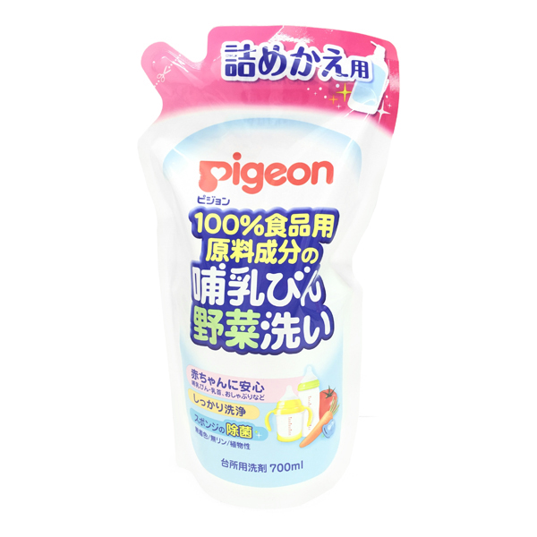 Pigeon 貝親 奶瓶蔬果清潔液 補充包 700ml