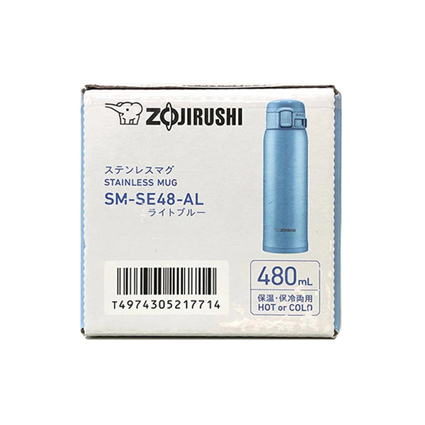 ZOJIRUSHI象印 不銹鋼隨身瓶 480ml  淺藍色 SM-SE48-AL