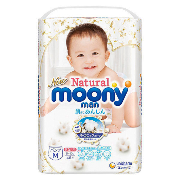 Unicharm Natural moony man 紙尿褲 M (46片)