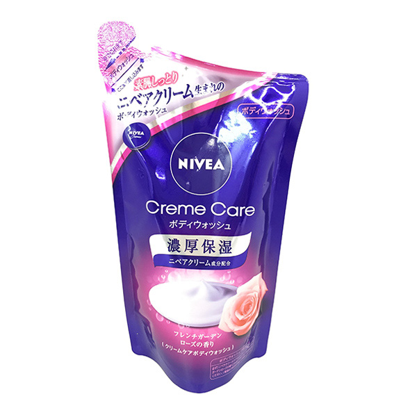 NIVEA妮維雅 牛奶滋潤沐浴乳 玫瑰香氛 補充包用