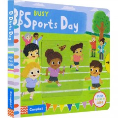 英文原版Busy Sports Day Busy Book系列機關操作書
