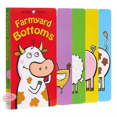 英文原版Farmyard Bottoms農場動物異形紙板書