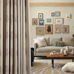 簡約現代風格客廳雙面提花臥室落地窗窗簾布