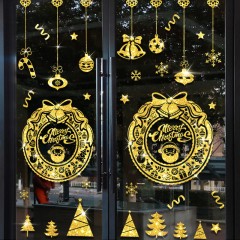 聖誕節裝飾品店鋪櫥窗玻璃貼紙