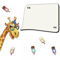 卡通可愛長頸鹿冰箱裝飾軟膠磁貼