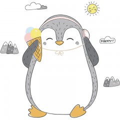 卡通可愛音樂企鵝冰箱貼磁力貼
