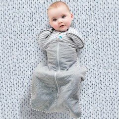 【love to dream】澳洲品牌嬰兒睡袋灰色條紋秋冬款，寶寶防踢被防驚跳繈褓包裹型投降睡袋，新生兒包巾