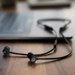 【Beats X】藍牙無線，入耳式手機耳機，頸掛式耳機，帶麥可通話-黑色版本藍牙耳機