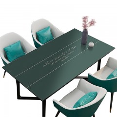 現代簡約線條pvc皮革餐桌布桌墊茶幾布（防水防油免洗防燙）