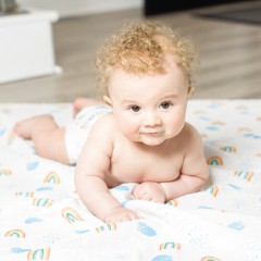 【Lulujo Baby】加拿大品牌嬰兒翺翔在天包巾（三條裝）,新生兒竹棉包巾抱被,寶寶浴巾空調蓋毯,防驚跳繈褓巾