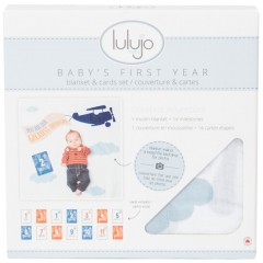 【Lulujo Baby】加拿大多功能新生兒偉大的冒險包巾抱毯,蓋毯嬰兒抱被,寶寶繈褓巾抱被,空調蓋毯,浴巾月齡成長紀念