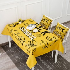 黃黑白系列防燙加厚棉麻布藝餐桌布茶幾蓋布