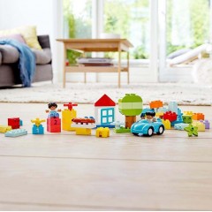LEGO樂高得寶系列 中號繽紛桶10913拼插積木玩具