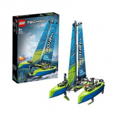 LEGO樂高機械系列 漂浮雙體船42105拼插積木玩具