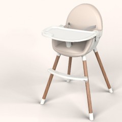 可折疊便攜式兒童木紋餐椅