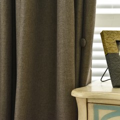 經典百搭簡約風格臥室窗簾布客廳溫馨純色遮光布