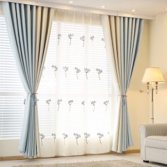 拼接窗簾成品簡約現代臥室飄窗客廳落地窗遮光布